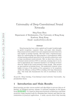 Universality of Deep Convolutional Neural Networks