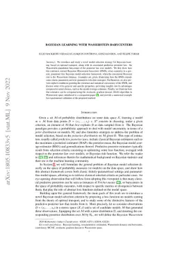 Bayesian Learning with Wasserstein Barycenters