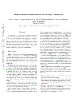 Block-optimized Variable Bit Rate Neural Image Compression