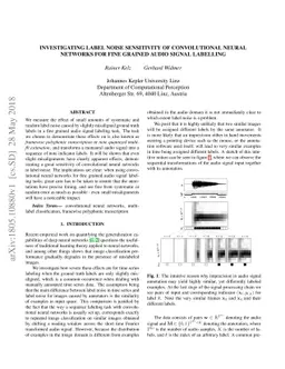 Investigating Label Noise Sensitivity of Convolutional Neural Networks
  for Fine Grained Audio Signal Labelling
