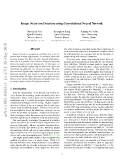 Image Distortion Detection using Convolutional Neural Network