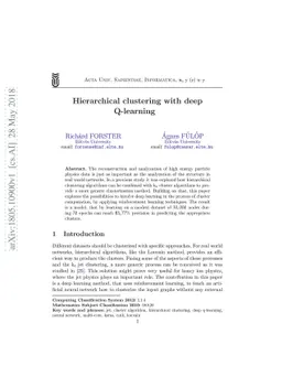 Hierarchical clustering with deep Q-learning