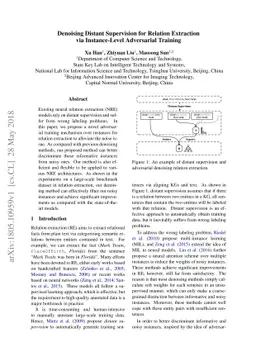 Denoising Distant Supervision for Relation Extraction via Instance-Level
  Adversarial Training