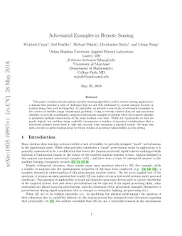 Adversarial Examples in Remote Sensing