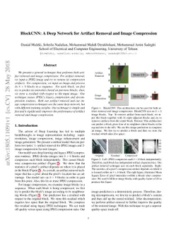 BlockCNN: A Deep Network for Artifact Removal and Image Compression