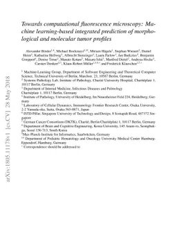 Towards computational fluorescence microscopy: Machine learning-based
  integrated prediction of morphological and molecular tumor profiles