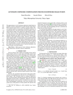 Automatic Exposure Compensation for Multi-Exposure Image Fusion