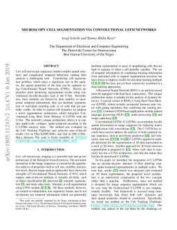 Microscopy Cell Segmentation via Convolutional LSTM Networks