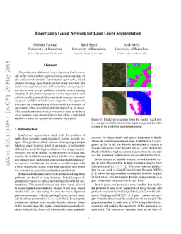 Uncertainty Gated Network for Land Cover Segmentation