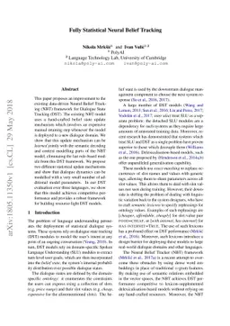 Fully Statistical Neural Belief Tracking