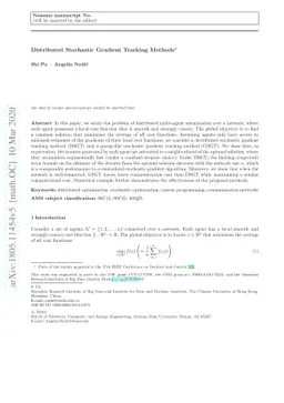 Distributed Stochastic Gradient Tracking Methods