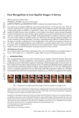 Face Recognition in Low Quality Images: A Survey