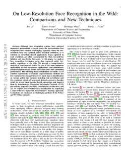 On Low-Resolution Face Recognition in the Wild: Comparisons and New
  Techniques