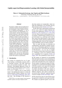 Lightly-supervised Representation Learning with Global Interpretability