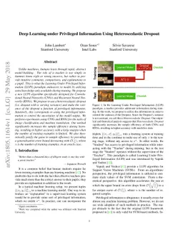 Deep Learning under Privileged Information Using Heteroscedastic Dropout
