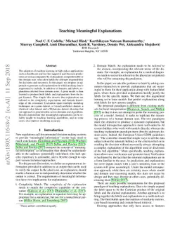 Teaching Meaningful Explanations