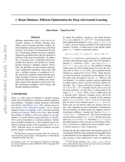 K-Beam Minimax: Efficient Optimization for Deep Adversarial Learning