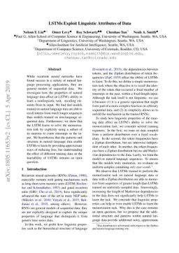 LSTMs Exploit Linguistic Attributes of Data