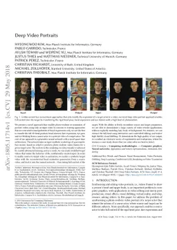 Deep Video Portraits