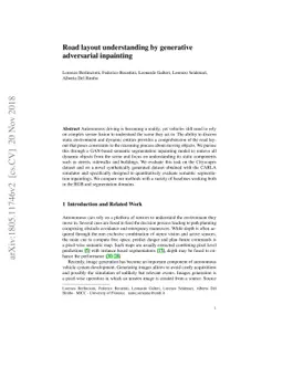 Semantic Road Layout Understanding by Generative Adversarial Inpainting