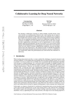 Collaborative Learning for Deep Neural Networks