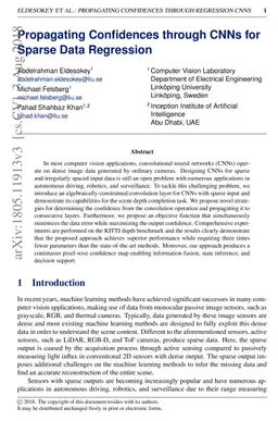 Propagating Confidences through CNNs for Sparse Data Regression