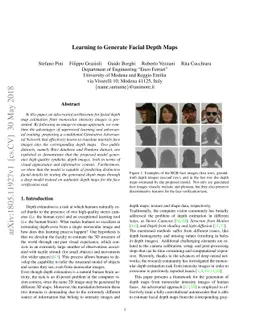 Learning to Generate Facial Depth Maps