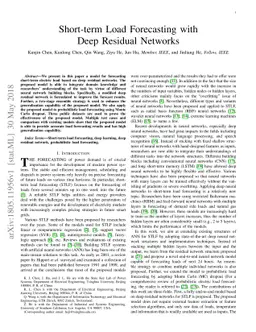 Short-term Load Forecasting with Deep Residual Networks