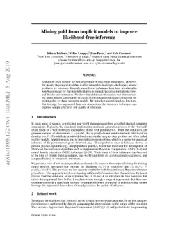 Mining gold from implicit models to improve likelihood-free inference