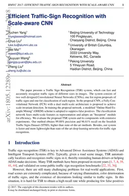 Efficient Traffic-Sign Recognition with Scale-aware CNN