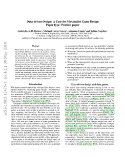 Data-driven Design: A Case for Maximalist Game Design