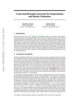 Contextual Hourglass Networks for Segmentation and Density Estimation