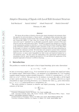 Adaptive Denoising of Signals with Local Shift-Invariant Structure