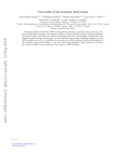 Universality of the stochastic block model