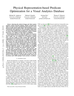 Physical Representation-based Predicate Optimization for a Visual
  Analytics Database