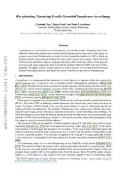 iParaphrasing: Extracting Visually Grounded Paraphrases via an Image