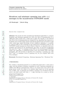 Broadcast and minimum spanning tree with $o(m)$ messages in the
  asynchronous CONGEST model