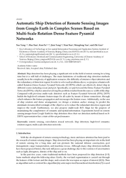 Automatic Ship Detection of Remote Sensing Images from Google Earth in
  Complex Scenes Based on Multi-Scale Rotation Dense Feature Pyramid Networks