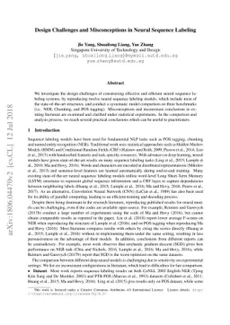 Design Challenges and Misconceptions in Neural Sequence Labeling