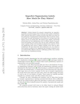 Imperfect Segmentation Labels: How Much Do They Matter?