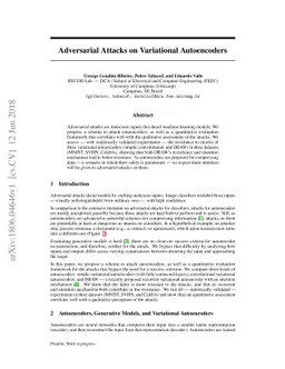Adversarial Attacks on Variational Autoencoders