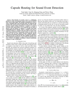 Capsule Routing for Sound Event Detection