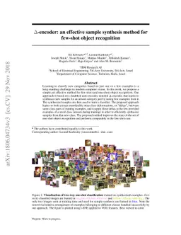 Delta-encoder: an effective sample synthesis method for few-shot object
  recognition