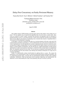 Delay-Free Concurrency on Faulty Persistent Memory