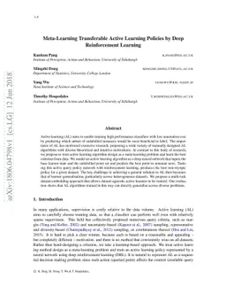Meta-Learning Transferable Active Learning Policies by Deep
  Reinforcement Learning