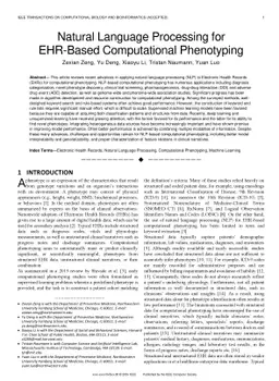 Natural Language Processing for EHR-Based Computational Phenotyping