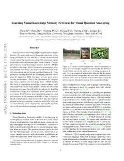 Learning Visual Knowledge Memory Networks for Visual Question Answering