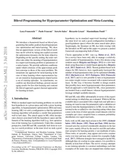 Bilevel Programming for Hyperparameter Optimization and Meta-Learning