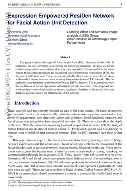 Expression Empowered ResiDen Network for Facial Action Unit Detection