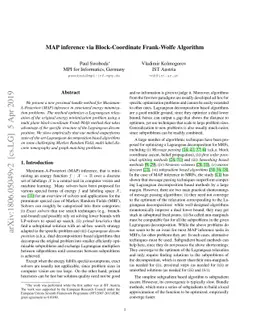 MAP inference via Block-Coordinate Frank-Wolfe Algorithm